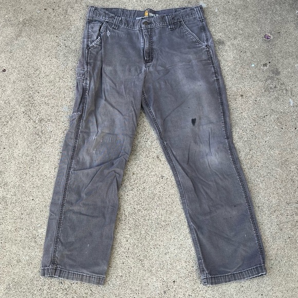 Carhartt Distressed Work Pants Relaxed Fit Rugged Flex 102291 36x30 Faded Worn - Picture 1 of 10